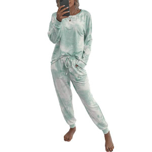 Women's Pajama Sets Sweatsuit Long Sleeves Pullover Sleepwear Set 2 Pcs Lounge Jogger Set Nightwear